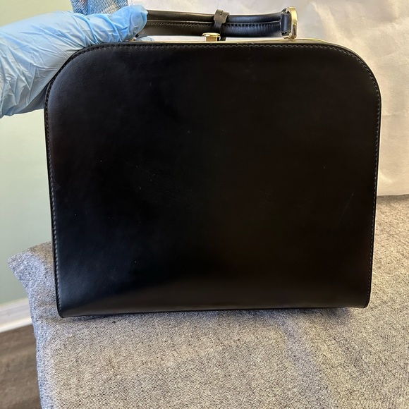 Glitter black Kate spade kiss lock satchel - Picture 3 of 15